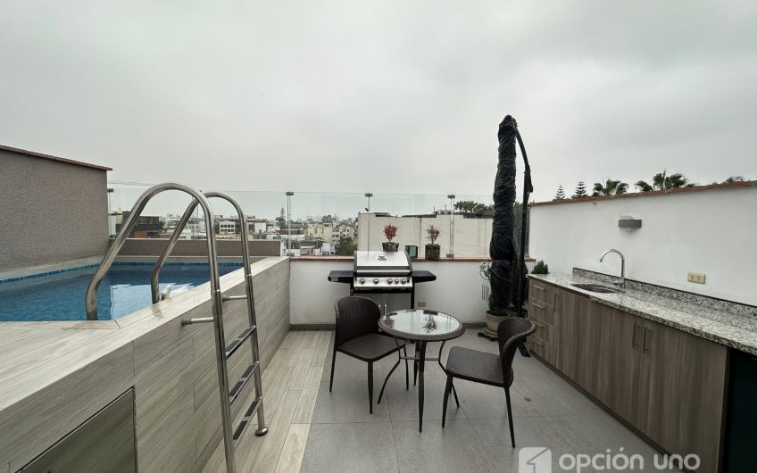 DÚPLEX DE 192 M2 CON TERRAZA Y PISCINA EN VENTA, SURCO