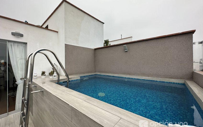 DÚPLEX DE 192 M2 CON TERRAZA Y PISCINA EN VENTA, SURCO